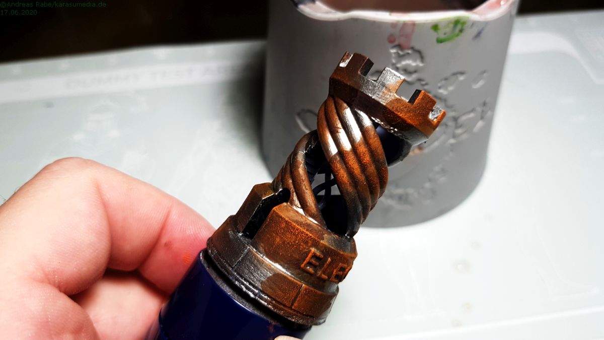 Wie ich Rost mit Typhus Corrosion und Ryza Rust male 1 Elegoo Rook mit Ryza Rust