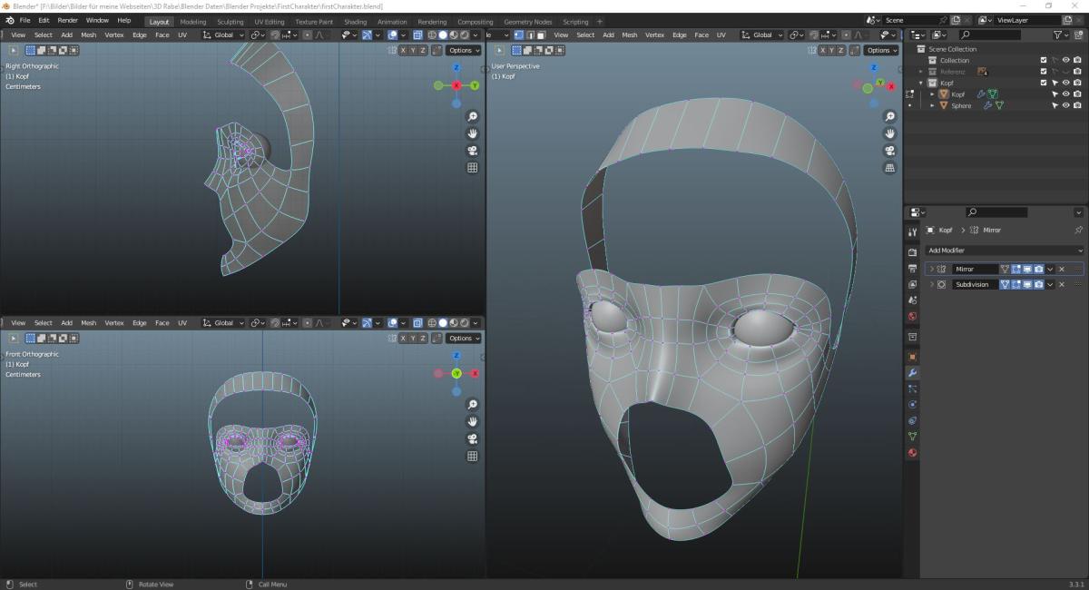 Warum wir uns auf handgemachte 3D Bilder und Animationen konzentrieren - Ein Blick hinter die Kulissen 1 Charakterdesign mit Blender