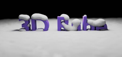 Let it snow: Schnee in Blender 2 3D Rabe im Schnee - Das Ergebnis des Real Snow Add ons