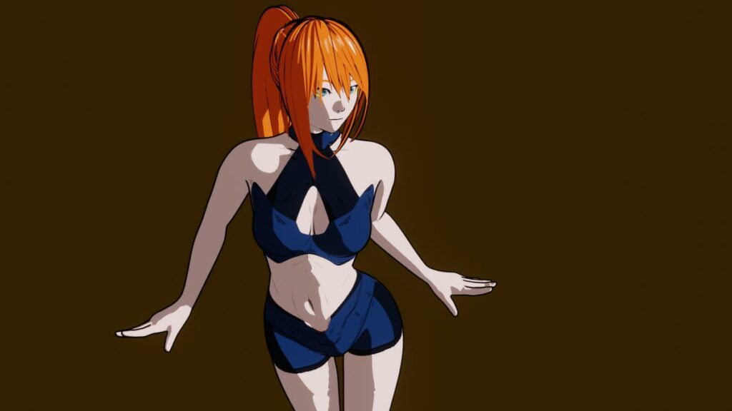Anime Render mit Blender 3D 2 Royal Skies Stable-Diffusion Mannequin