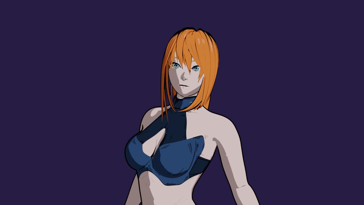 Anime Render mit Blender 3D 1 Royal Skies Stable-Diffusion Mannequin