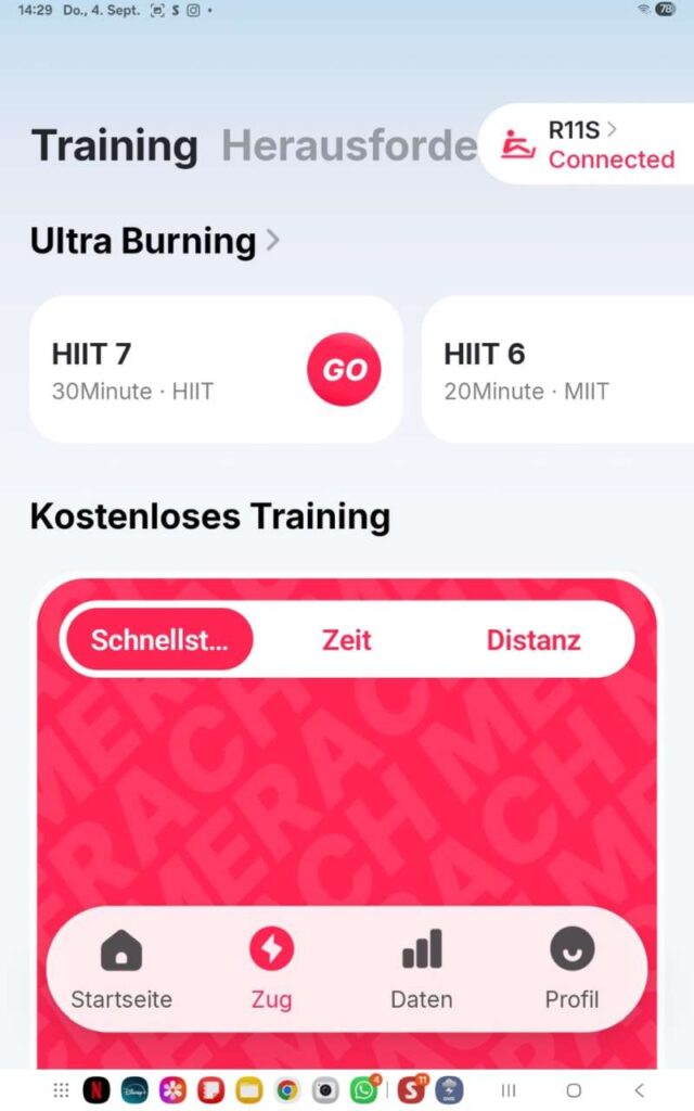 Merach App Screenshot