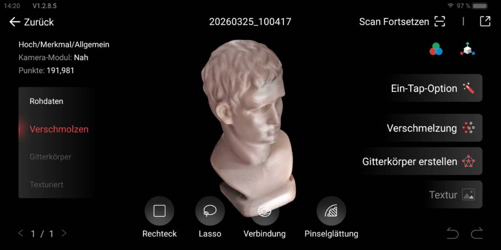 RevoPoint Miraco plus review test screen bueste Addis Techblog 5 - Revopoint MIRACO Plus im Test: Der beste portable 3D-Scanner, den du gerade kaufen kannst? - 3 Der 3D Rabe 25. April 2026